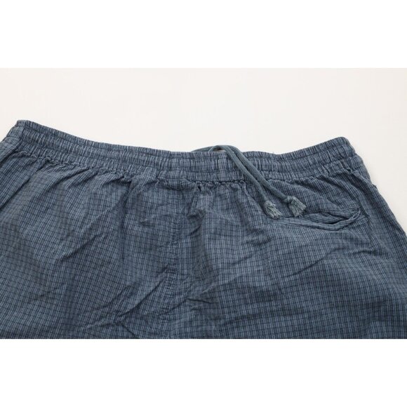 Vintage 90s Streetwear Mens XL Faded Above Knee Harem Cargo Shorts Plaid Cotton - Picture 8 of 10